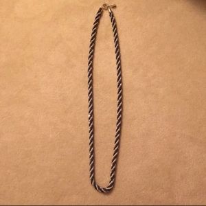 Vineyard Vines navy & gold twisted rope necklace